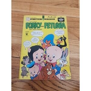 Porky Pig & Petunia Everything Workbook 1979 Whitman